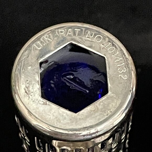 Vintage Silver Plate Cobalt Blue Salt and Pepper Shakers - Picture 5 of 5